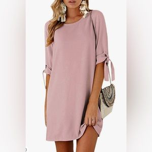 Tie sleeve dress